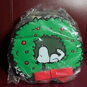 Loungefly Peanuts Snoopy Woodstock Light-Up Christmas Wreath Crossbody Bag NWT